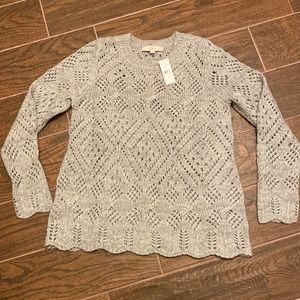 ⭐️NWT⭐️ LOFT gray, cutout sweater, size M